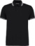 Pánske kontrastné polotričko z piké materiálu - Kustom Kit, farba - black/white, veľkosť - M