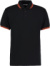 Pánske kontrastné polotričko z piké materiálu - Kustom Kit, farba - black/bright orange, veľkosť - XXL
