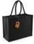 Jutová nákupná taška "Classic" - Westford Mill, farba - black/black, veľkosť - Onesize