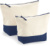 Plátenná toaletná taška - Westford Mill, farba - natural/navy, veľkosť - M