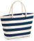 Plážová taška „Nautical“ - Westford Mill, farba - natural/navy, veľkosť - Onesize