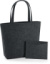Plstená nákupná taška - Bag Base, farba - charcoal melange, veľkosť - Onesize