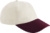 5-panelová kontrastná šiltovka - Beechfield, farba - natural/burgundy, veľkosť - Onesize