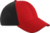 6-panelová klubová šiltovka - Beechfield, farba - red/black, veľkosť - Onesize