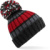 Pletená čiapka s pruhmi "Hygge" - Beechfield, farba - black cherry, veľkosť - Onesize