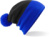 Dvojfarebná pletená čiapka s brmbolcom - Beechfield, farba - black/bright royal, veľkosť - Onesize