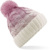 Pletená čiapka "Ombré" - Beechfield, farba - dusky pink/off white, veľkosť - Onesize