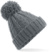 Melanžová pletená čiapka s brmbolcom - Beechfield, farba - light grey, veľkosť - Onesize