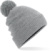 Vodoodpudivá pletená čiapka s brmbolcom - Beechfield, farba - heather grey, veľkosť - Onesize