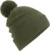 Vodoodpudivá pletená čiapka s brmbolcom - Beechfield, farba - olive green, veľkosť - Onesize
