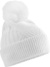 Pletená čiapka s brmbolcom "Snow Luxe" - Beechfield, farba - white, veľkosť - Onesize