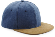 6-panelová šiltovka Suede Peak Snapback