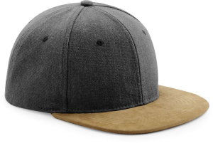 6-panelová šiltovka Suede Peak Snapback