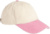6-panelová nízkoprofilová šiltovka s kontrastnými prvkami - Beechfield, farba - natural/vintage dusky pink, veľkosť - Onesize