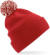 Detská pletená čiapka "Snowstar®" - Beechfield, farba - bright red/off white, veľkosť - Onesize