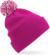 Detská pletená čiapka "Snowstar®" - Beechfield, farba - fuchsia/off white, veľkosť - Onesize
