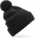 Pletená bio čiapka s brmbolcom "Snowstar®" - Beechfield, farba - čierna, veľkosť - Onesize