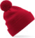 Pletená bio čiapka s brmbolcom "Snowstar®" - Beechfield, farba - classic red, veľkosť - Onesize