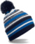 Pletená čiapka s pruhmi "Fan" - Beechfield, farba - french navy/sapphire blue/white, veľkosť - Onesize