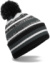 Pletená čiapka s pruhmi "Fan" - Beechfield, farba - black/graphite grey/white, veľkosť - Onesize