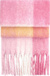 Šál "Fluffy Check" - Beechfield, farba - pink check, veľkosť - Onesize