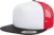 5-panelová penová šiltovka - Flexfit, farba - black/white/red, veľkosť - Onesize