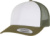 6-panelová šiltovka typu Trucker - Flexfit, farba - moss green/white/olive, veľkosť - Onesize