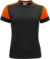 Dámske tričko z ťažkej bavlny - Printer, farba - black/orange, veľkosť - XXL