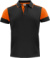 Pánske pique polo tričko z ťažkej bavlny - Printer, farba - black/orange, veľkosť - XL