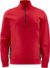 Ťažká pracovná mikina Doubleface so zapínaním na 1/4 zips - Projob, farba - red, veľkosť - XL