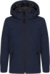 Detská zateplená softshellová bunda s kapucňou - Clique, farba - dark navy, veľkosť - 150/160