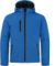 Pánska zateplená softshellová bunda s kapucňou - Clique, farba - royal blue, veľkosť - XL