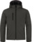 Pánska zateplená softshellová bunda s kapucňou - Clique, farba - dark grey, veľkosť - M