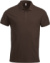 Pánska polokošeľa z ťažkej piké bavlny - Clique, farba - dark mocca, veľkosť - 3XL