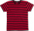 Pánske pruhované tričko - Mantis, farba - black/red, veľkosť - L