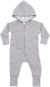 Detský overal - BabyBugz, farba - heather grey melange, veľkosť - 6-12
