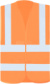 Vesta so štyrmi reflexnými pruhmi - Korntex, farba - orange, veľkosť - XXL