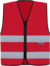 Bezpečnostná vesta na zips - Korntex, farba - red, veľkosť - M