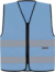 Bezpečnostná vesta na zips - Korntex, farba - sky blue, veľkosť - XXL