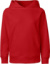 Detská mikina s kapucňou z bio bavlny - Neutral, farba - red, veľkosť - 116/122