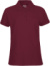 Dámske polo tričko z biobavlny s piké textúrou - Neutral, farba - bordeaux, veľkosť - XL