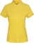 Dámske polo tričko z biobavlny s piké textúrou - Neutral, farba - yellow, veľkosť - S