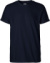 Pánske bio tričko s vyhrnutými rukávmi - Neutral, farba - navy, veľkosť - S
