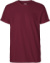 Pánske bio tričko s vyhrnutými rukávmi - Neutral, farba - bordeaux, veľkosť - 3XL