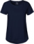 Dámske bio tričko s vyhrnutými rukávmi - Neutral, farba - navy, veľkosť - XL