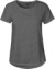 Dámske bio tričko s vyhrnutými rukávmi - Neutral, farba - dark heather, veľkosť - XS