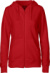 Dámska mikina s kapucňou z biobavlny - Neutral, farba - red, veľkosť - XXL