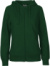 Dámska mikina s kapucňou z biobavlny - Neutral, farba - bottle green, veľkosť - M