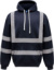 Hi-Vis mikina s kapucňou - Yoko, farba - navy, veľkosť - 3XL