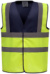 Výstražná bezpečnostná vesta Hi-Vis - Yoko, farba - navy/hi vis yellow, veľkosť - L